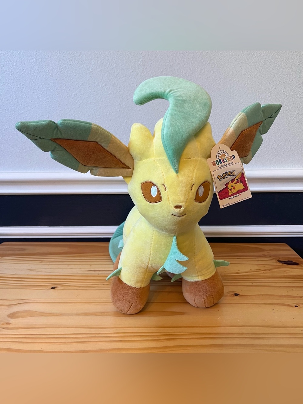 Build-A-Bear Pokemon Leafeon Plush Toy Eevee Evolution 14 Inch Stuffed Animal